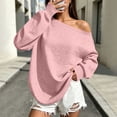 thumbnail image 3 of FAHUOMU Women's Off Shoulder Sweatshirt Long Sleeve Pullover Tops Fall Winter Fashion Oversized Causal Clothes, 3 of 9