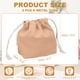 thumbnail image 2 of Uxcell 2 Pcs Bolsa de Maquillaje con Cuerda, 4.7" Bolsa Cosmética de Lona Organizadora de Artículos de Tocador para Viajes, Rosa Oscuro, 2 of 7