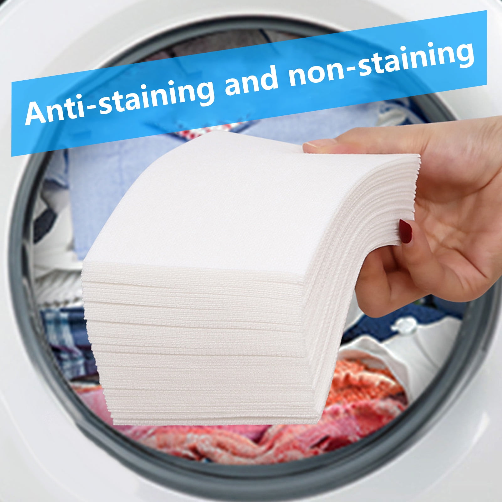 UDIYO 100Pcs Sheets Laundry Club Laundry Detergent Sheets Plastic Free