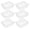 Clear, variant on YBM Home Small Plastic Storage Basket (12 Pack), White 6 L x 4.5 W x 2.25 H