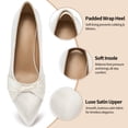 thumbnail image 4 of Ecetana Women's Chunky Heel Pumps Pointed Toe Bow Knot Heel Dress Shoes for Wedding Party Daily, 4 of 6