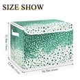 thumbnail image 5 of Yayeee Collapsible Cube Storage Bin with Lid Fabric Closet Decorative Basket with Handles, Green and White Pattern, 5 of 7