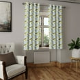 thumbnail image 2 of Ambesonne Luau Grommet Curtain, Summer Surfers and Plants, 50" x 63", Olive Green Slate Blue, 2 of 6