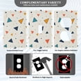 thumbnail image 3 of Yayeee Duplex Wall Plate 1-Gang 4.5"x2.7" Home Receptacle Light Switch Decorative Outlet Cover, Beige Simple Shapes, 3 of 7