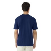 Gildan Light Cotton Men Crewneck T-Shirt, Short Sleeve Modern Classic Fit 6 Pack Navy Tee Bulk, S