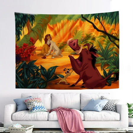 Image of Lion King Tapestry Classic Photography Background for Valentine Gifts (39.37x29.52inch/100x75cm)