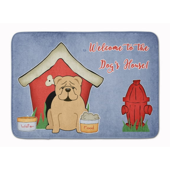 Dog House Collection English Bulldog Fawn Machine Washable Memory Foam Mat