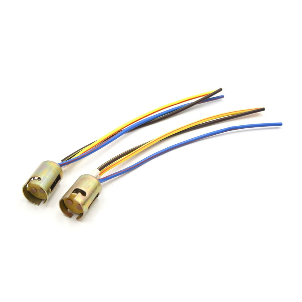2pcs 3 Wire 1157 Brake Stop Light Bulb Car Extension Socket Holder