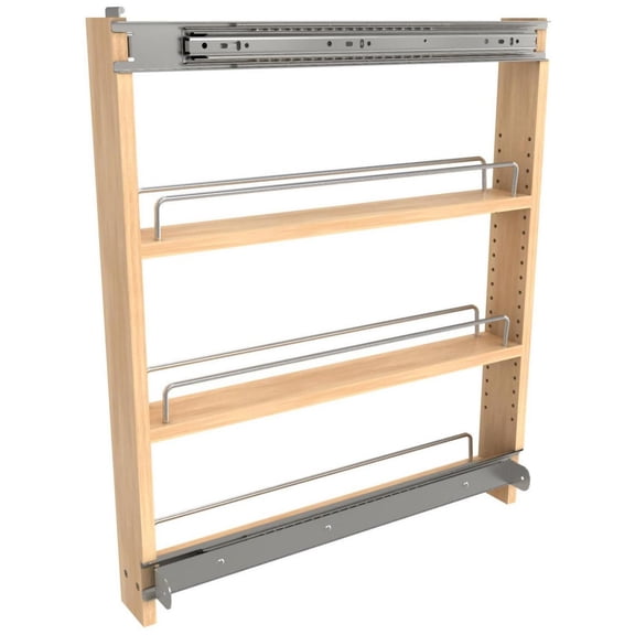 Rev-A-Shelf 448-Bsks-3C 448 Series 3" Base Cabinet Pull Out Organizer Accessory Shelf For