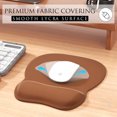 thumbnail image 2 of Ergonomic Mouse Pad with Wrist Support Gel Mouse Pad with Wrist Rest, Comfortable Computer Mouse Pad for Laptop, Pain Relief Mousepad for Office & Home, 9.4 x 8.1 in, Pure Brown, 2 of 12