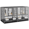 Yaheetech 21'' Stackable Divided Breeder Bird Cage for Small Birds, Black