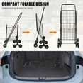 thumbnail image 4 of ChaoLink Carrito de compras plegable con ruedas de 360 grados, carrito utilitario con capacidad para 110 libras, ruedas para subir escaleras, cesta grande de 22 galones, 4 of 8
