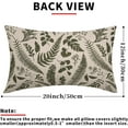 thumbnail image 3 of Olive Green Leaf Plant Lumbar Pillow Covers 12X20 Inch Set of 2 Tropical Fern Herbs Botanical Leaves Floral Decorative Pillow Cases Vintage Cushion Case Farmhouse Home Decor for Couch Sofa Outdoor, 3 of 6