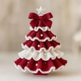 thumbnail image 4 of DIY Crochet Christmas Tree Kit, 2026 New Handmade Holiday Decoration Set for Beginners, Crochet Christmas Tree Bow Pearl Embellishment, Home Craft with Yarn, Hook, Beads Instructions, 4 of 6