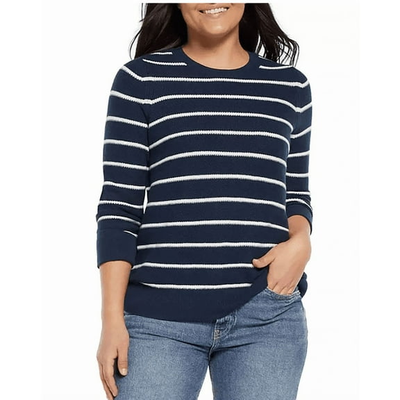 Gap Women's Seedstitch Sweater Midnight Stripe XXL