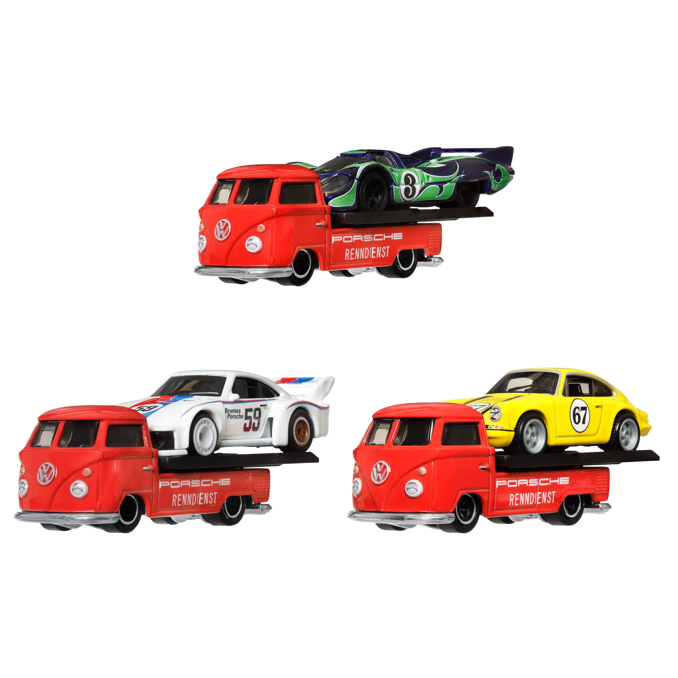 Hot Wheels Premium Collector Display Sets, 3 Cars & 1 Transporter