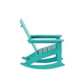 thumbnail image 5 of GARDEN Set of 2 Modern Plastic Outdoor Rocking Chairs for Patio Porch, Turquoise, 5 of 10