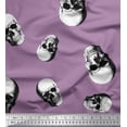 thumbnail image 1 of Soimoi Crepe Silk Fabric Horror Skull Halloween Print Fabric by The Yard 42 Inch Wide, 1 of 1