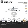 thumbnail image 4 of Kingston Brass CC44451TLK 5/8-Inch O.D. Comp x 1/2-Inch O.D. Comp Quarter-Turn Straight Shut-Off Valve with Flange in Polished Chrome, 4 of 5