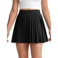 thumbnail image 1 of Falda Deportiva Plisada CRZ YOGA Suave Negra Talla Large, 1 of 6
