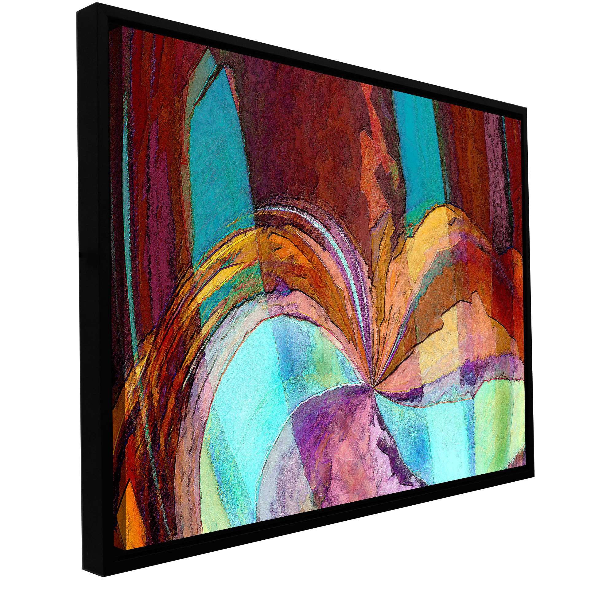 ArtWall Dean Uhlinger "Yata" Floater Framed Gallery-Wrapped Canvas