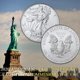 thumbnail image 2 of Águila Americana, Moneda Chapada En Plata, Colección De Monedas Conmemorativas De Metal, Regalo Para Amantes, Amigos Y Colegas Serendint HA036488-00, 2 of 6