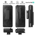 thumbnail image 3 of ELEHOLD Leather Case for Samsung Galaxy Z Fold 4, with Tempered Glass Screen Protector 360° Rotating Belt Clip Holster Pen Slot Full Body Protective Case for Samsung Galaxy Z Fold 4,Gray, 3 of 11