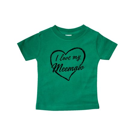 

Inktastic I Love My Meemaw in Black Chalk Heart Gift Baby Boy or Baby Girl T-Shirt
