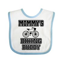Inktastic Mommys Biking Buddy Boys or Girls Baby Bib