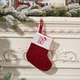 thumbnail image 2 of Christmas Decorations-Mini Stockings with Initials Christmas Stockings with 26 Letters Christmas Decorations Red Knitted Letters Embroidered Christmas Stockings, 2 of 4