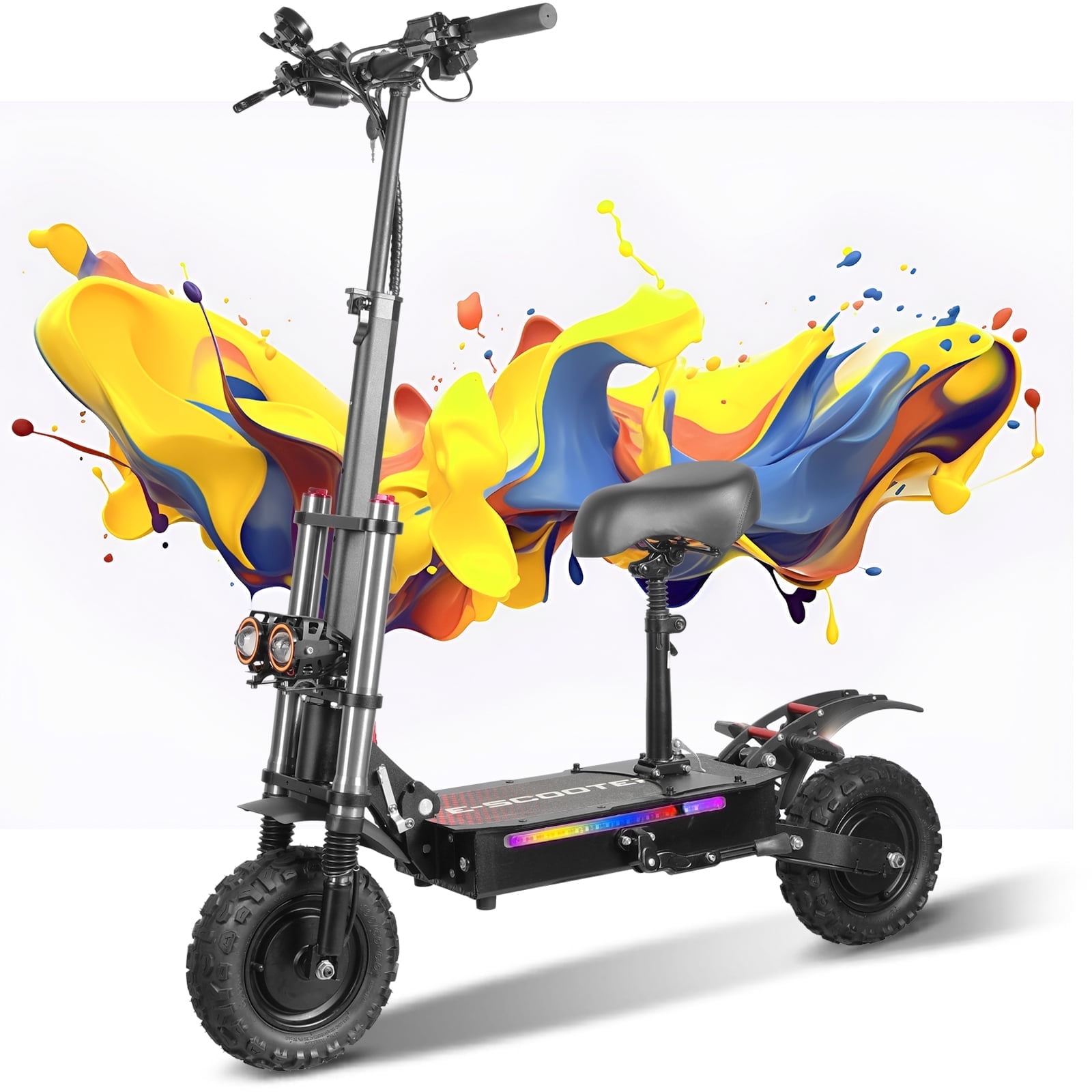 yukie JUEXING Off Road Electric Scooter for Adutls, 72V 6000W Dual