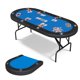 thumbnail image 1 of QinaQin Mesa de póker ovalada plegable de 72 pulgadas para 8 jugadores, con bolsa de transporte, fieltro tipo casino y portavasos metálicos profundos, 1 of 9