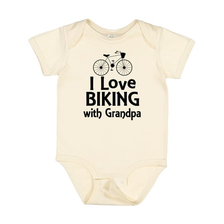 

Inktastic I Love Biking with Grandpa Gift Baby Boy or Baby Girl Bodysuit