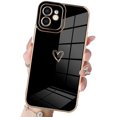 thumbnail image 1 of IBAOLEA iPhone 11 Case for Women Girls with Camera Protection,Luxury Plating Love Heart iPhone 11 Phone Case,Soft TPU Bumper with Small Love Pattern Protective Cover iPhone 11, 1 of 6