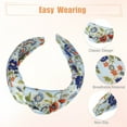 thumbnail image 4 of Diadema anudada con patrón floral de Unique Bargains Estilo clásico y casual Diadema para mujeres y niñas Azul 5.20"x2.36", 4 of 7