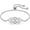 White Opal Bracelet, variant on Opal Celtic Infinity Bracelet for Women, Adjustable Silver Tone Knot Bracelet, Irish Symbol of Eternal Love Jewelry Gift for Her