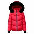 thumbnail image 5 of Wutalume Women's Winter Warm Cotton Jacket Single Breasted Zipper Jacket, Cozy and Lightweight, Comfortable Fit, Ideal for Cold Weather and Everyday Activities,Red L, 5 of 6
