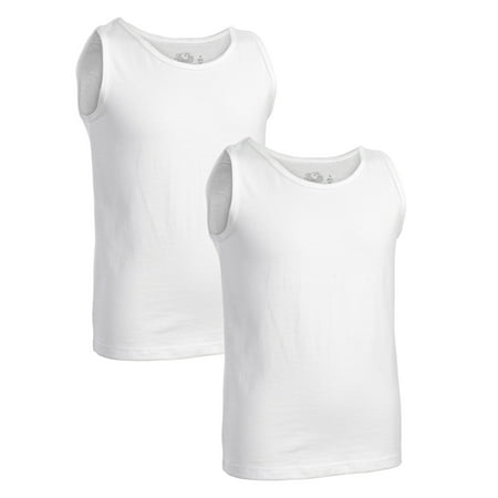 Fruit of the Loom Jersey Tank Tops, 2 Pack (Little Boys & Big (Best Tank Tops For Big Bust)