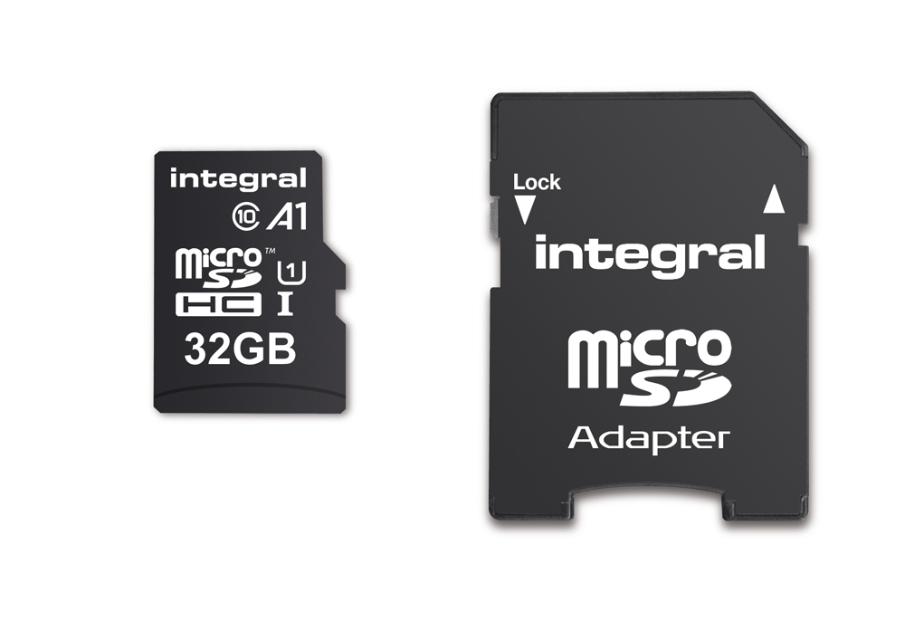 32GB Integral A1 App Performance microSDHC CL10/UHS-I Memory Card for Android Tablets/Phones - image 1 of 3