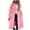 Pink, variant on JGGSPWM Women's Elegant Pea Coat Single Breasted Winter Overcoat with Pockets Big Lapel Open Front Long Jacket Yellow 3XL