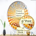 thumbnail image 3 of Designart "Melodic Sunrise in the Prairies" Prairies Radial Dot Round Wall Mirror - Landscapes Oval Printed Decorative Mirror - Multiple Color Options, 3 of 5