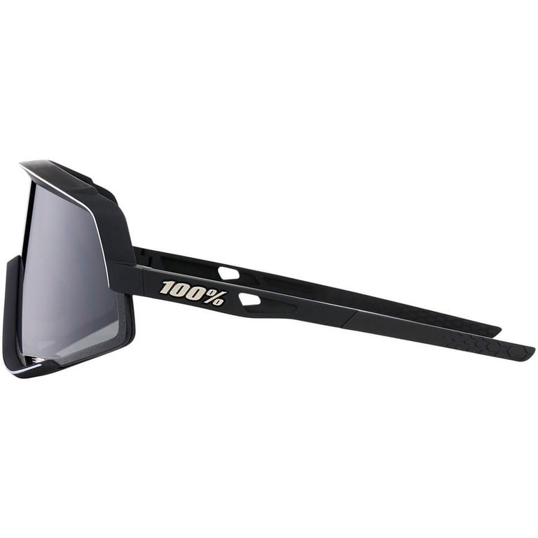100% Glendale Sunglasses: Soft Tact Black Frame with Smoke Lens