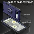 thumbnail image 3 of SaniMore for Google Pixel 7A Multi-Functional Case, 3-Layer Protection Magnetic Cover Support Car Mount & 360° Rotatable Metal Ring Kickstand Full Body Shockproof Protective Shell, Blue, 3 of 7