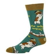 thumbnail image 3 of Oooh Yeah Men's Funny Doggy Colorful Crew Socks, Do what I want, Novelty Cotton Socks, Shoe Size 8-13, 3 of 4