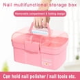 thumbnail image 5 of Estuche de transporte para esmalte de uñas, caja de almacenamiento de plástico con organizador multiusos, caja de almacenamiento de plástico de claridad notable, 5 of 5