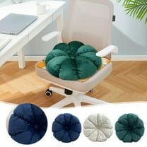 Outoloxit 18in Round Velvet Pumpkin Cushion with Pleated Design for Living Room, Chair, Sofa, and Floor Decor, Non-Slip Comfort Pillow