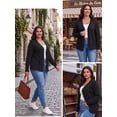 thumbnail image 5 of Cueply Plus Size Cardigan for Women Open Front Button V-Neck Long Sleeve Ribbed Wave Edges Lightweight Sweaters, 5 of 10