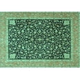 thumbnail image 1 of Ahgly Company Machine Washable Indoor Rectangle Persian Turquoise Blue Traditional Area Rugs, 5' x 7', 1 of 4