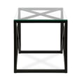 thumbnail image 4 of Evelyn&Zoe 20" Blackened Bronze Metal/Glass Side Table, 4 of 5