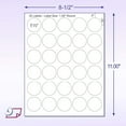 thumbnail image 3 of Laser / Ink Jet White Labels 1.5" Round for Printing with NO Bleed - 30 Per Page  750 Labels, 3 of 7